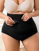 Calcinha Modeladora Pós-Parto com Cintura Alta e Fechamento Frontal – Sem Costura