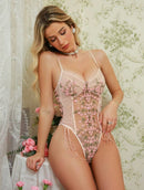 FloralLove – Macaquinho de Lingerie em Renda e Tule Bordado