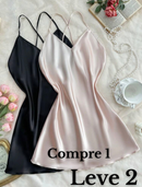 Compre 1 LEVE 2 Camisola em Cetim macio e brilhante com Alças Cruzadas – Cor Sólida