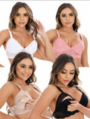 Kit com 4 Sutiãs de Amamentação em Renda Reforçado – Gestante e Pós-Parto