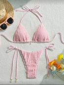 Conjunto de Biquíni de Duas Peças com Sutiã Halter