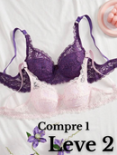 Compre 1 LEVE 2  – Sutiã Sexy de Renda Floral com Armação