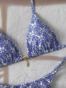 đź‘™ Swim Mod Conjunto de BiquĂni – Alça Fina com Detalhe em Metal e Calcinha Tipo Tanga