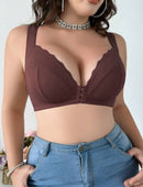 Sutiã Plus Size Sem Aro com Botões Frontais Ajustáveis