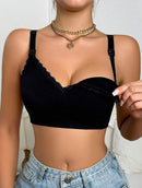 Sutiã de Amamentação com Contraste Renda e Cor Sólida