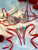 Conjunto de Lingerie Sexy  Céu – 2 Peças com Alça Bordada