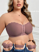 Sutiã Bandeau Plus Size – Sem Arame e com Fechamento Frontal