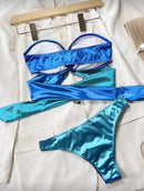Conjunto de Maiô Bikini de Duas Peças – Tomara que Caia e Bottom Colorblock
