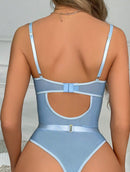 Body de Lingerie em Renda Floral com Armação