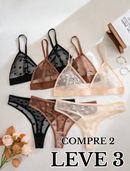Compre 2 LEVE 3 Conjuntos de Lingerie (6 Peças)
