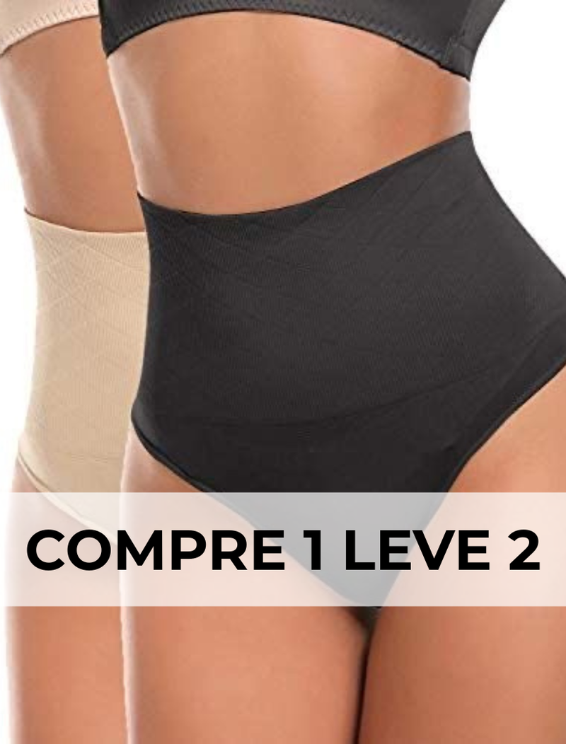 🌟 COMPRE 1 LEVE 2 Calcinha de Cintura Alta com Controle Abdominal e Levantamento de Bumbum