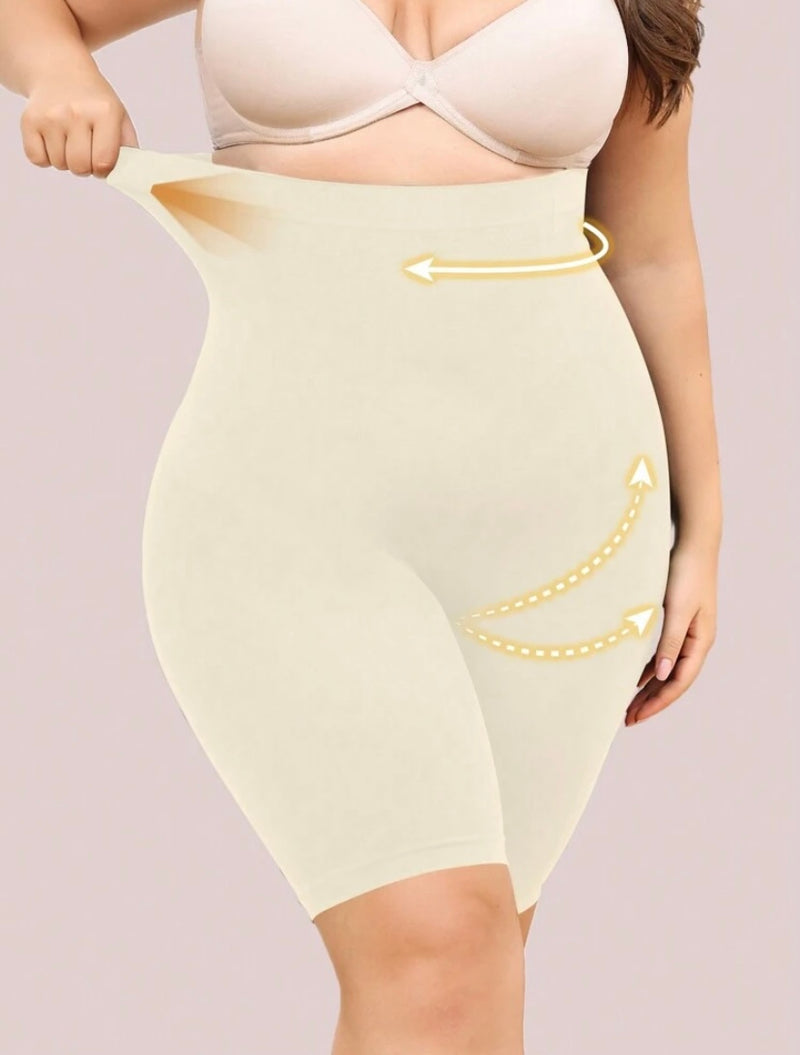Modelador sem costura Plus Size Shaper – Cintura alta e controle de barriga