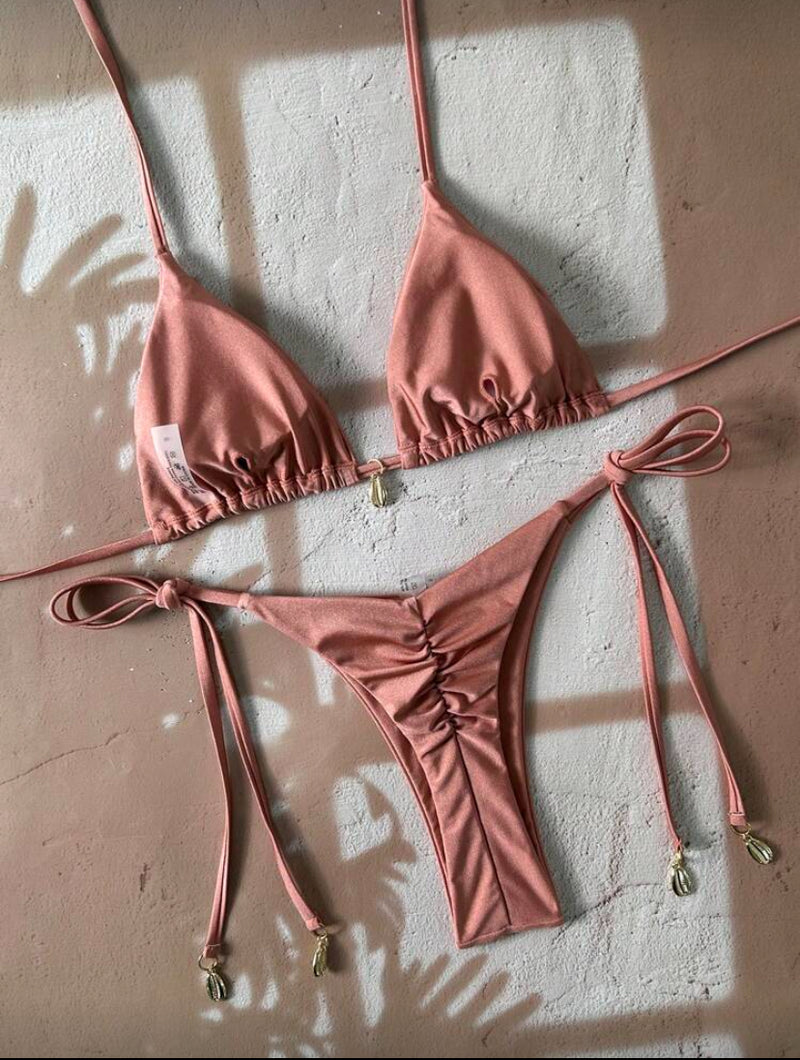 🩱 Swim Maiô Bikini de Duas Peças em Cores Sólidas