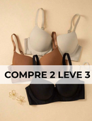 Compre 2 LEVE 3  – Sutiã Sem Fio e Sem Costura para Uso Diário