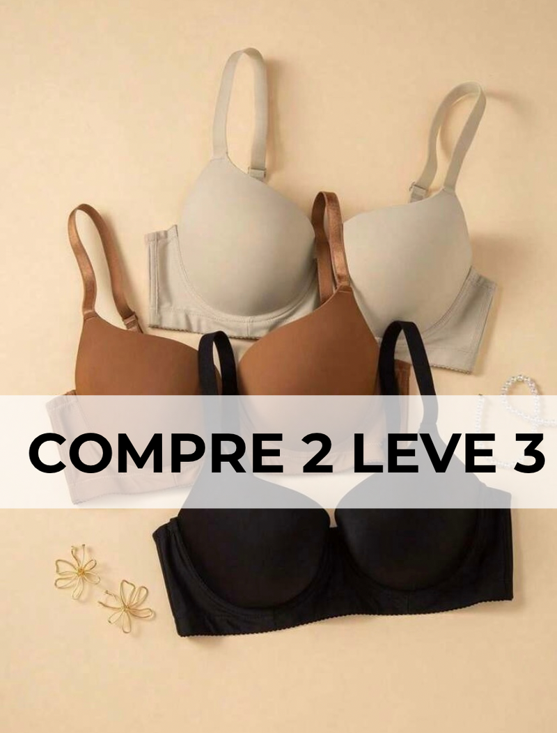 Compre 2 LEVE 3  – Sutiã Sem Fio e Sem Costura para Uso Diário