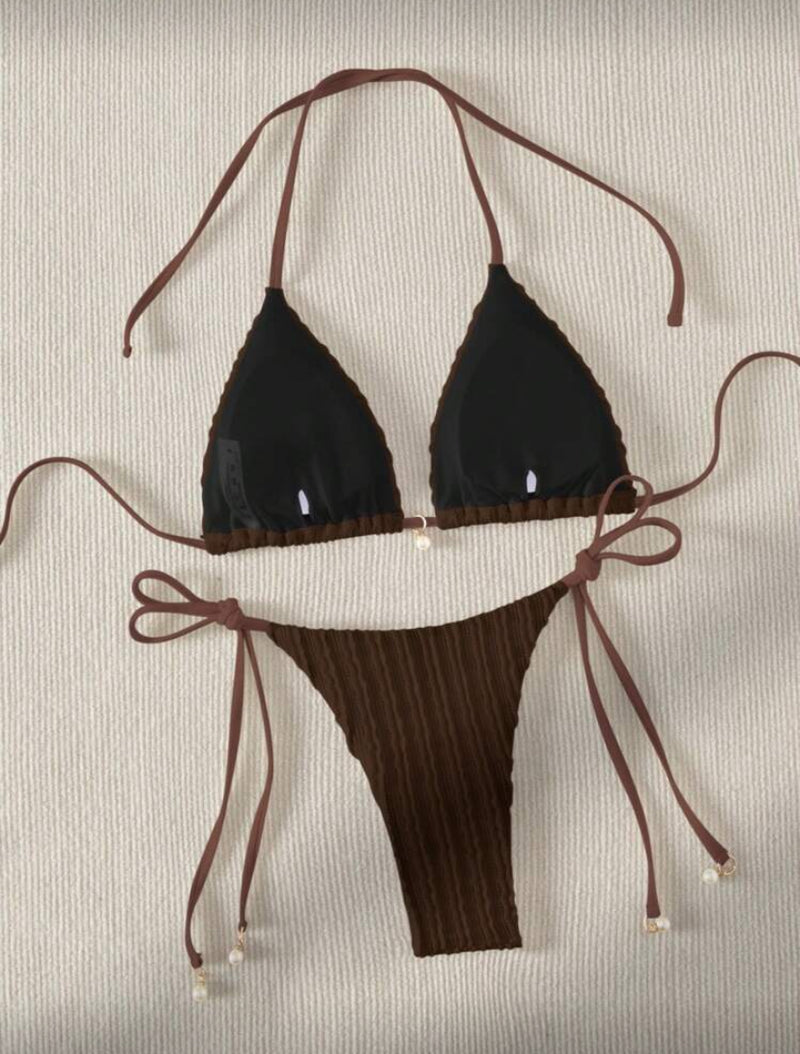 Conjunto de Biquíni de Duas Peças com Sutiã Halter