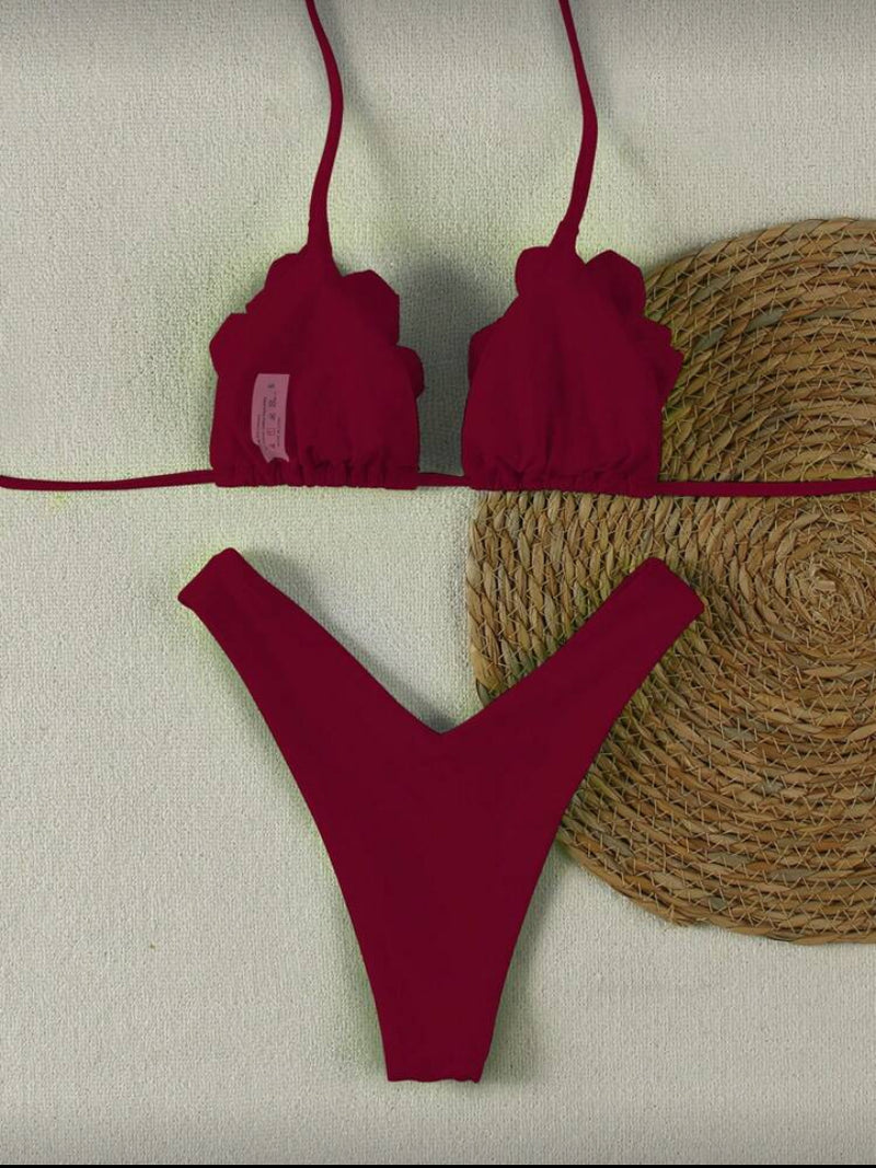 👙 Maiô Bikini Feminino Sexy Oficial Polovedo – Design Floral Sólido