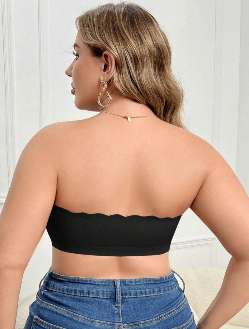 Sutiã Bandeau Plus Size – Sem Arame e com Fechamento Frontal