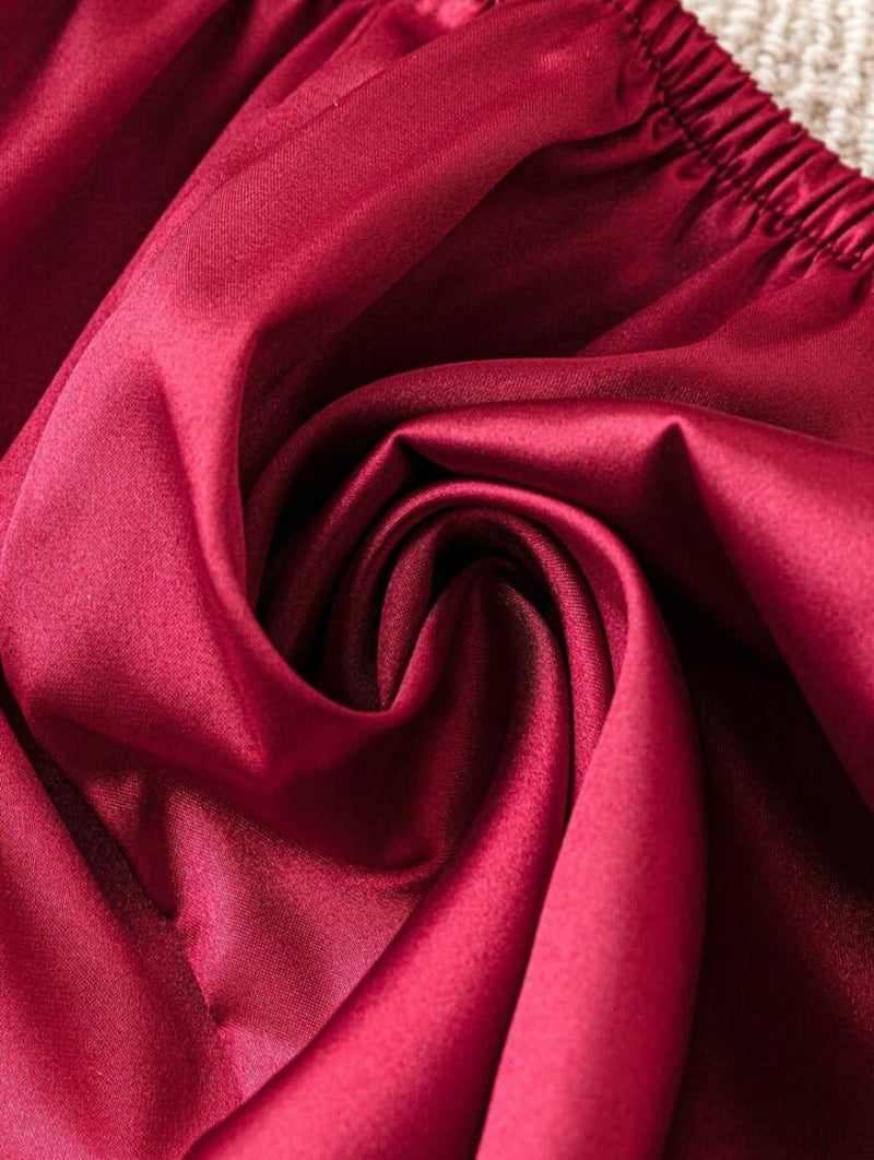 Conjunto de Pijama 3 Peças – Regata de Renda + Shorts + Calça