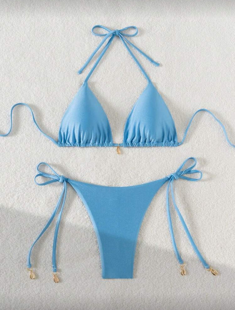 🩱 Swim Maiô Bikini de Duas Peças em Cores Sólidas