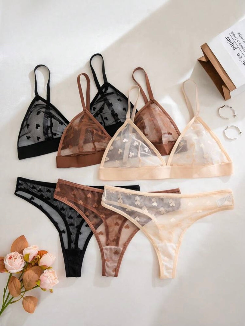 Compre 2 LEVE 3 Conjuntos de Lingerie (6 Peças)