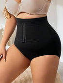 Calcinha Modeladora Pós-Parto com Cintura Alta e Fechamento Frontal – Sem Costura