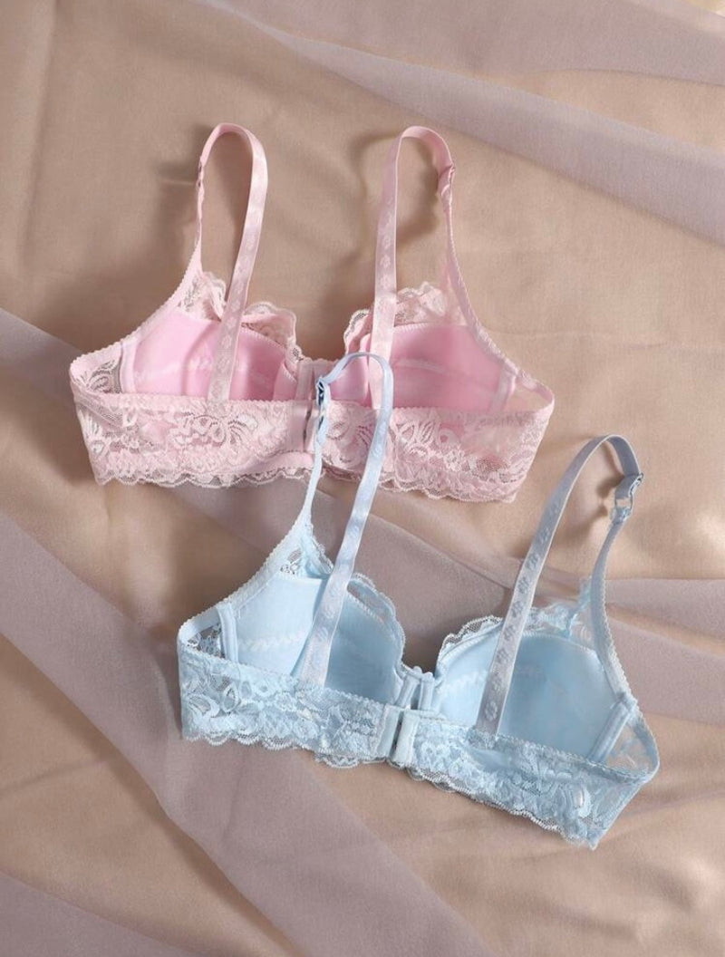 Compre 1 LEVE 2  – Sutiã Sexy de Renda Floral com Armação