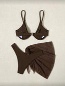 Conjunto de 3 Peças – Sutiã de Arame, Calcinha e Saída Envelope