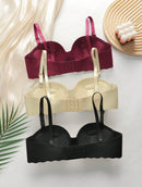 Kit 3 Peças – Sutiã Sem Fio e Sem Costura para Uso Diário