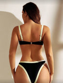 👙 Swim Chiccia Conjunto de 2 Peças – Top Cropped Contrastante e Maiô Triângulo