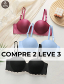 Kit 3 Peças – Sutiã Sem Fio e Sem Costura para Uso Diário