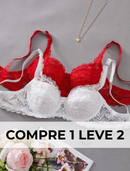 Compre 1 LEVE 2  – Sutiã Sexy de Renda Floral com Armação